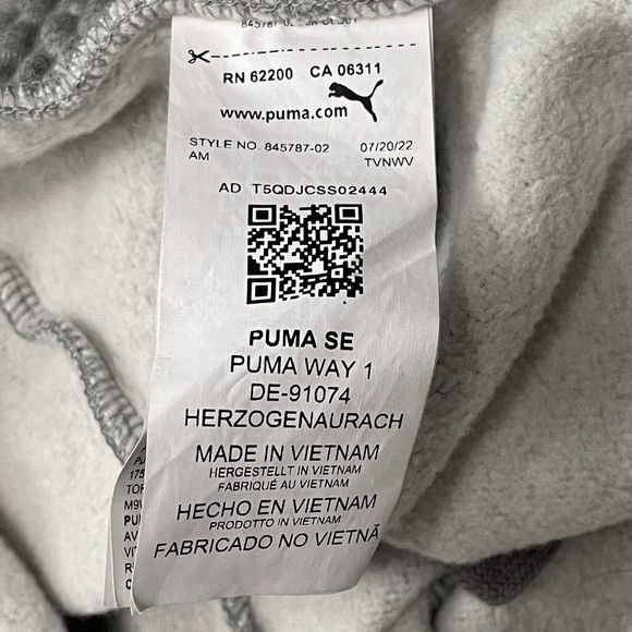 Mens PUMA Athletic Fleece Lined Sweats Sweatpants Sz L  Heather Gray Inseam 28” - Picture 9 of 10